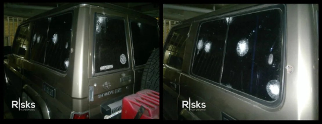 Security Driving in Hostile Environments - Shooting in Caracas, Venezuela.